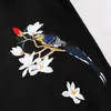 Męskie spodnie kwiat haftowane swobodne spodnie męskie harem dzianin i aksamitne hip hop joggery chiński styl y2302