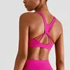 Yoga Outfit Sexy Sports Soutien-gorge Solide Couleur Gym Yue V Beau dos confortable et sain Ventre nu Fitness Sous-vêtements Femme Soft