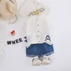 Clothing Sets 2020 Kids Boys Summer Clothes Suit Casual Cartoon Shark Costume Baby Boy Suit Shirt Costume Children Clothes 14 Years Old W230210