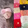 Babyhoofdbanden pasgeboren zacht lint nylon kinderen hoofddeksel elastische bloem vaste hoofddeksel baby meisje haaraccessoires 1573