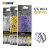 Ультрасорог 116L VG Sports 8 9 10 11 Speed ​​Bicycle Silver Gold Half Mountain Road Bike Full Hollow Chains 0210