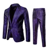 Costumes pour hommes Blazers Bar robe de soirée scène spectacle de mariage costume maître de cérémonie modèle mens Twopiece Set Suit 230209