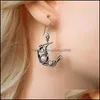 Charm Bohemia Sun And Moon Earrings Sier Color Crystal Drop Women Female Boho Fashion Jewelry Gift Delivery Dh6Ls