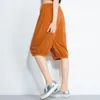 Women's Shorts Cotton Cargo Thailand Holiday Women Front Pockets Comfy High Waisted Knee Length Summer Casual Airy Baggy