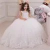 Girl Dresses White Flower Dress Kids Pageant Birthday Formal Party Lace Long First Communion Prom