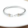 Mode 5mm Bracelet câble fil Bracelet U bracelet fil d'argent exquis Simple bijoux Bracelet pour les femmes