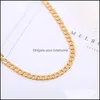 Strands Strings Élégant Léger 6Mm Collier Bijoux Ornement Avec Chaîne Plaqué Or 18K Drop Delivery Colliers Pendentifs Dhwgi