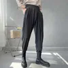 Men's Pants Stacked Streetwear Joggers Casual Harem Trousers Harajuku Korean Motorcycle Tapered Male Blazer Y2302