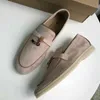 Włochy projektant Loropiana Shoes Lp Lucky Women's Suede Buty z miękkimi skórzanymi butami British British