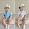 Rompers Cotton Infant Short sleeves Romper Baby Polo Shirt Kids Toddler Handsome Gentlemen Clothes 0 24M 230209