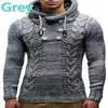 Heren truien heren winter kap sweater 2023 mode mannelijke gebreide kleding herfst hoodies gebreide jassen mannen kleding pullovers my282