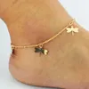 Anklets Bohemian Anklet Beach Foot Jewelry Leg Chain Butterfly Dragonfly For Women Barefoot Ankle Bracelet Feet