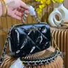 Mini Draagbare 19 Dames Klassieke Flap Schoudertas Lakleer Gewatteerde Hardware Luxe Ontwerpers Tas Trend Crossbody Birkins Handtas Kaarthouder Clutch Portemonnee