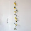 Dekorativa blommor Rose Vine Artificial Simulation Winding Wreath Layout Home Garden Wedding Arches Dining Table Flower Wall Decoration