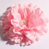 Dekorative Blumen, große, weiche Blütenblatt-Pfingstrose mit Rhienstone-Knopf, Hochzeits-Haarblume, 20 Stück/Los, 20 Farben