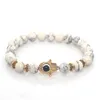 Bracelets porte-bonheur 8mm pierre de lave pour femme perles naturelles bijoux Fatima main Hamas extensible élastique Bracelet homme