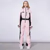 Vestes de Ski d'hiver, combinaison de Ski une pièce pour femme, salopette coupe cintrée, chaude, pour Sports de plein air, Snowboard, coupe-vent, imperméable