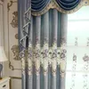 Zasłony rozpuszczalne w wodzie do życia w jadalni sypialnia pusta włoski aksamitny haft haftowane niestandardowe okno cieniujące luksus