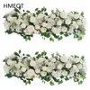 Faux Floral Greenery Customize Artificial Floral White Rose Peony Flower Arrangement Wedding Table Centerpiece Flower Ball Party Arch Decor Backdrop 230209