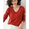 Women's Sweaters Woman Cashmere Loose Simple Design Sweater Autumn Winter Thin Pullover Solid Color Basic