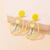 Baumeln Ohrringe Transparent Nette Blume Handgemachte Tropfen Für Mädchen Frauen Mode Acryl Ohrring Weiblichen Schmuck Geburtstag Geschenke