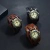 Relojes de pulsera Reloj para hombre Relojes deportivos con esfera grande Correa de cuero genuino Muñeca de cuarzo de gran tamaño Reloj militar del ejército Relogios Reloj de pulsera