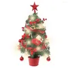 Christmas Decorations Tree Tabletop Stunning With LED Lights And Top Ornament Mini Set DIY