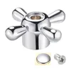 Keukenkranen 2 stks 69x31x27mm kraanknop Handgreep Legering Algly Vervanging Silver Toon Taps Accessoire voor badkamer