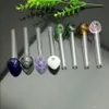 Glass Smoking Pipe Water Hookah Colored Strawberry Head Glass Direct Pot