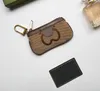 Letras mini cremallera de cuero Carteras para llaves Titulares de tarjetas Hombres mujeres Monedero Lienzo Diseñador Moda negro rojo rosa