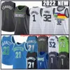 1 Anthony Edwards Kevin Garnett Koszulki do koszykówki Rudy Gobert Karl-Anthony Towns Dangelo Russell 2022 2023 City Black Edition Jersey