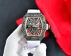 Luxury Watch Richarmilles Chain Sport Hollow Size Out Sationlind RM12-01 Movement Tourbillon Manual About Sapphire Mirror Ti5W L