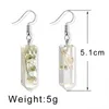 Boucles d'oreilles pendantes ZOSHI pendentif géométrique pour femmes fleurs séchées transparentes filles mode bijoux de fête