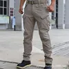 Pantalones para hombres Otoño Hombres Militar Gris Cargo Streetwear Hombres Sueltos Ejército Táctico Pantalones Multi-Bolsillo