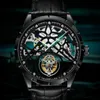 Wristwatches Fashion Real Tourbillon Watch Men Luxury Skeleton Watches For Wristwatch Male Clock 2023 Gifts Relogio MasculinoWristwatches Wi