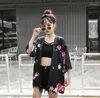 Moda étnica Moda Summer Kimono Cardigan Mulher japonesa Yukata fina