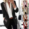 Women's Suits Chic Fashion Women Leopard Notch Lapel Casual Office Suit Coat Lady Blazer Anti-fade Fine Sewing Crafts