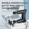 Pistolet de massage BASEONFUN pistolet double tête machine de massage électrique des tissus profonds stimulation musculaire du cou fitness relaxation soulagement de la douleur 0209