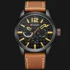 2018 Nouvelle marque de luxe Curren Analog Sports Watch Strap en cuir Quartz Men Wristwatch Relogie Masculino Horloges Mannens SAAT2839