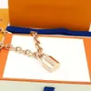 Llvv edge cadenas büyük kolye kilit kolye altın kaplama 18k 45cm kadın için t0p kalite resmi reprodüksiyonlar klasik stil kutu zarif hediye 004