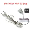 Strings 3M Extension EU/US Plug voor kerstkamer decoratie lichten Outdoor Decor Fairy in