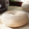 CuscinoCuscino decorativo Pouf rotondo in paglia naturale Tatami Cuscino per seduta Tappetino Pouf Puro tessuto a mano Soggiorno Culto Cuscino per meditazione Seduta da pavimento 230209