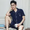 Men's Sleepwear Cotton Men's Pajama Sets Luxury Brands Short Sleeve Pyjama Home Clothes Soft Summer Man Pajamas 2Piece/set