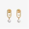 Luxe oorbellen Jewlery Designer for Women Gold Hoops Brand Dubbele letters Fashion Pearl Ear Ring Jowery Orecchini Designers Sieraden