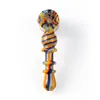 Cool Wig Wag Verre Bubbler Pipes Herbe Sèche Tabac Cuillère Bol Filtre Huile Rigs Handpipes À La Main Portable Bong Fumer Porte-Cigarette Tube DHL