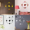 Horloges murales Décoration de la maison Salon Salon Chambre Bureau 3D DIY Numéros Acrylique Miroir Montres Horloge Autocollant Décor Mural Stickers