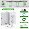 48V 100Ah Powerwall 6000 Cycles 5120Wh moniteur PC Max 32 parallèle LiFePO4 batterie intégrée 16S 51.2V 100A BMS pas de taxe