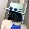 Cimri ağzı şapkalar yaz kadın boater plaj şapka İngiliz tarzı düz klasik yay saman güneş