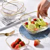 Skålar transparent phnom penh glas skål frukt tallrik sallad snacks dessert soppplattor nudlar dekorativa bordsartiklar