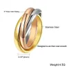 Hip Hop Shining Fashion Smooth Band Rings 18k Real Gold Plated Cuban Chain Finger Circel Jewelry